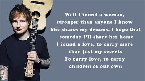 ed sheeran song perfect lyrics